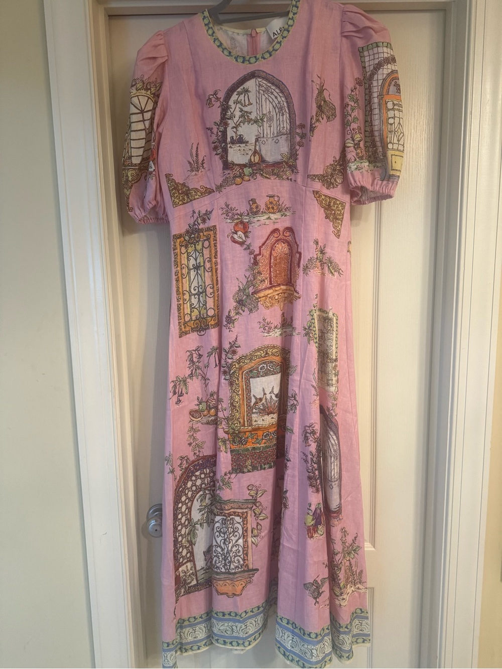Alemais Monte Linen Midi Dress US8 NWOT